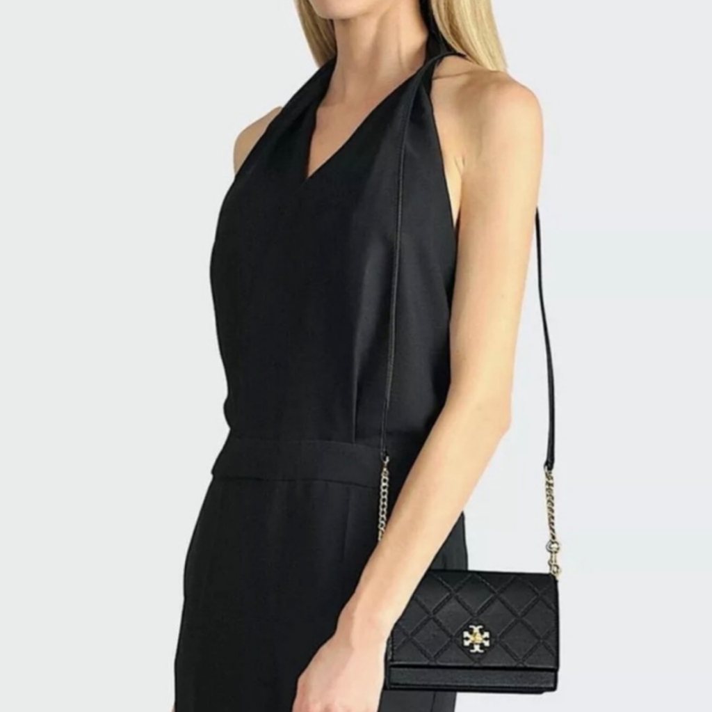 Authentic Tory Burch Black Crossbody Bag